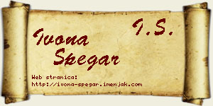 Ivona Špegar vizit kartica